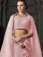 Pink Premium Net Lehenga Choli